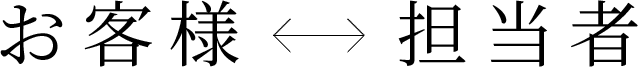 お客様←→担当者